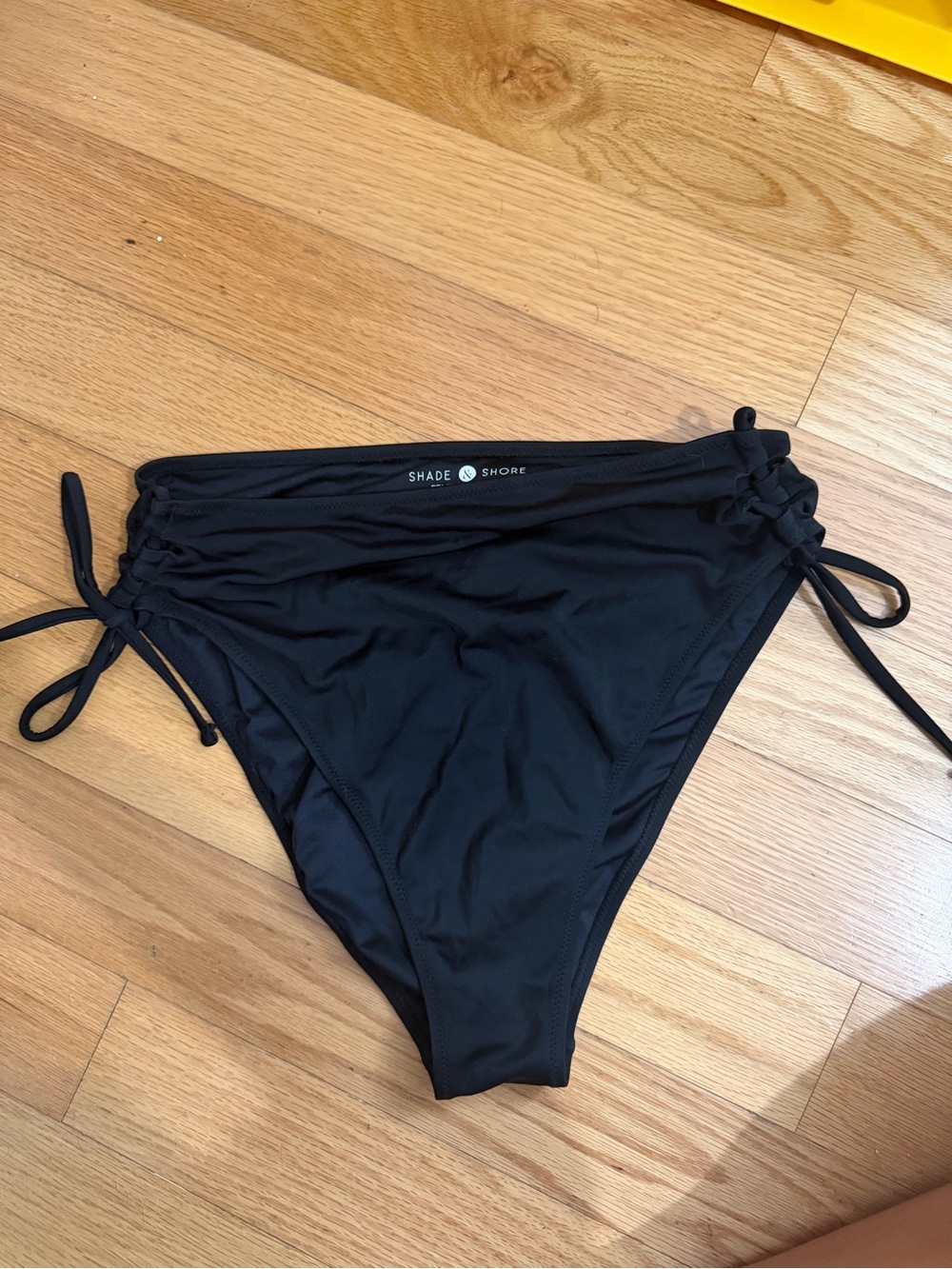 Shade & Shore black tie high waist bikini bottoms size L